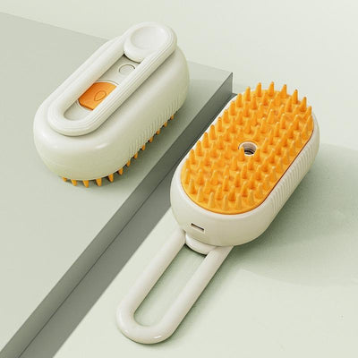Escova Elétrica Vaporizadora para Pets - Cat Steamy Brush