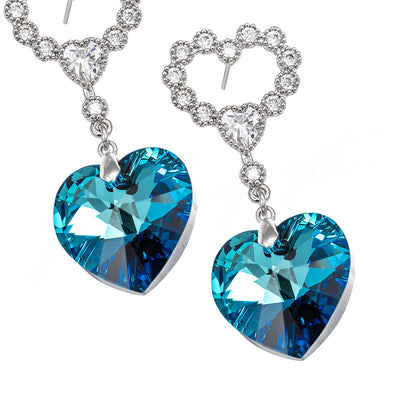French Crystal Heart Of The Ocean Set