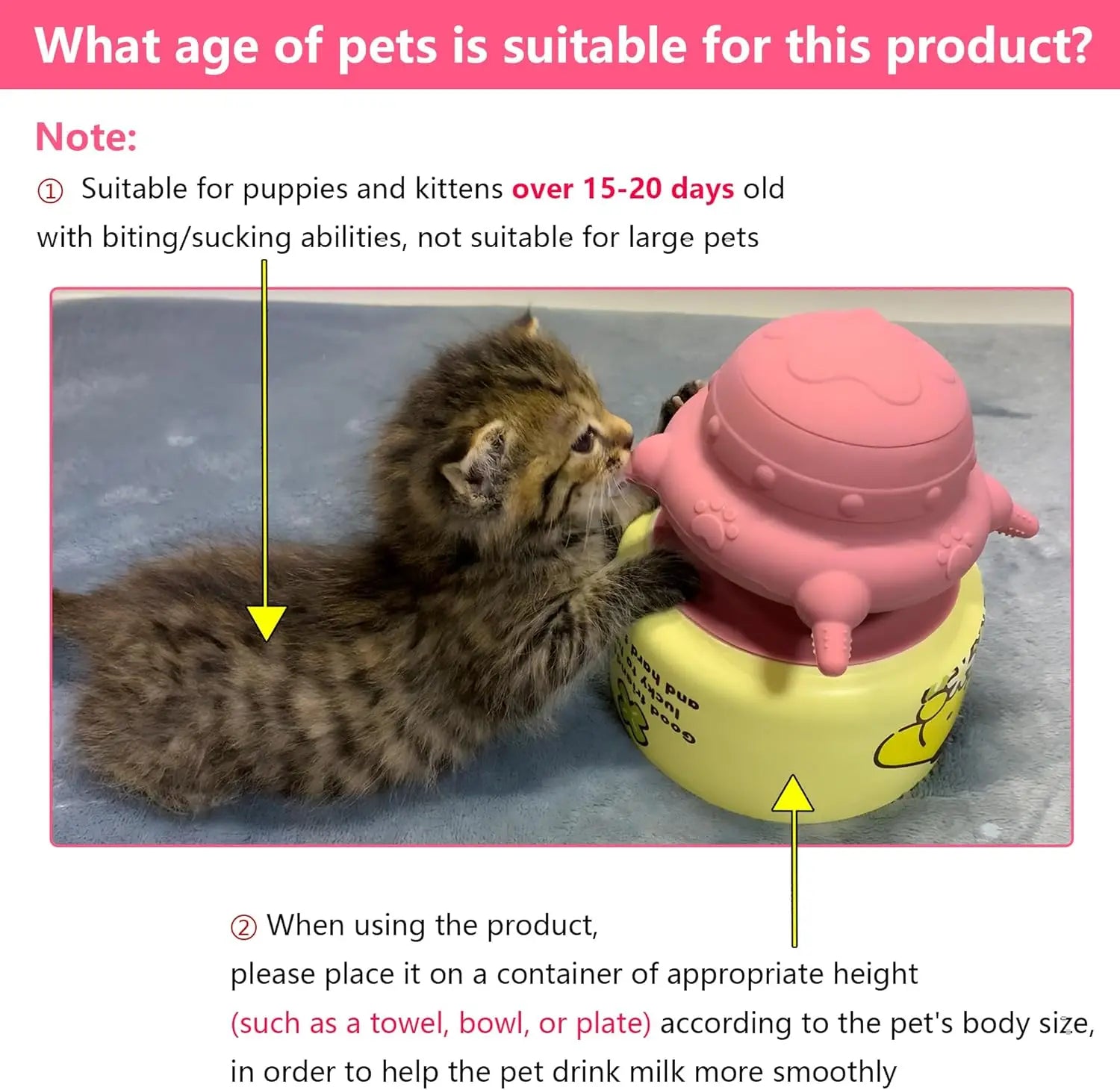 Newborn Puppy and Kitten Feeder – Tigela de Leite para Filhotes (4 Bicos)