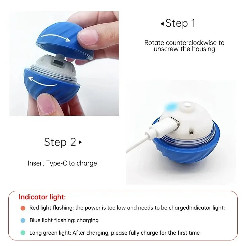 Brinquedo Interativo Inteligente para Cachorros – Bola que Rola e Quica Sozinha