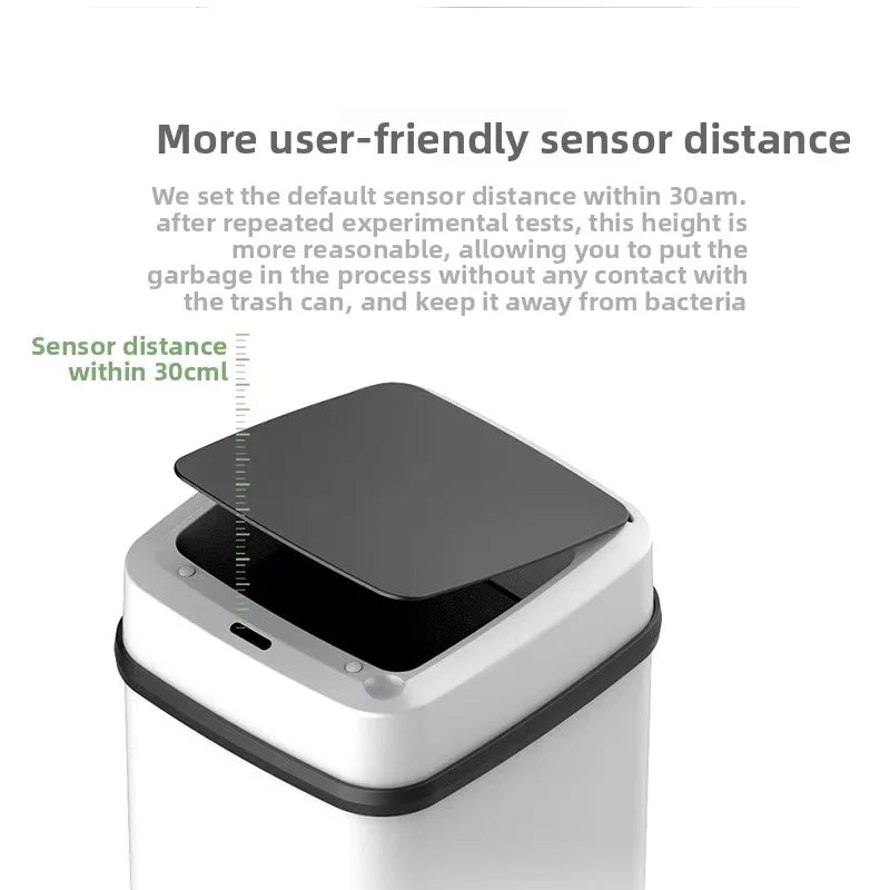 Lixeira Inteligente com Sensor por Indução – Abertura Automática Touch-Free