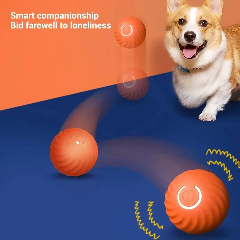 Brinquedo Interativo Inteligente para Cachorros – Bola que Rola e Quica Sozinha