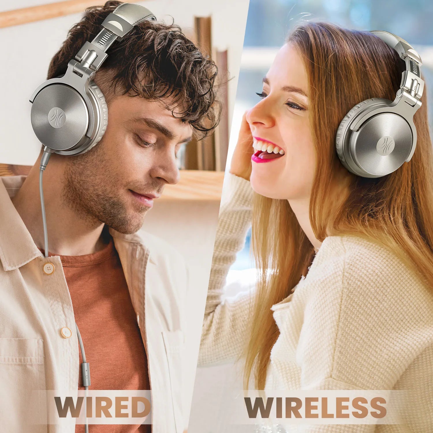 Fone de Ouvido Bluetooth OneOdio 5.2 Over-Ear com Super Bass e Microfone
