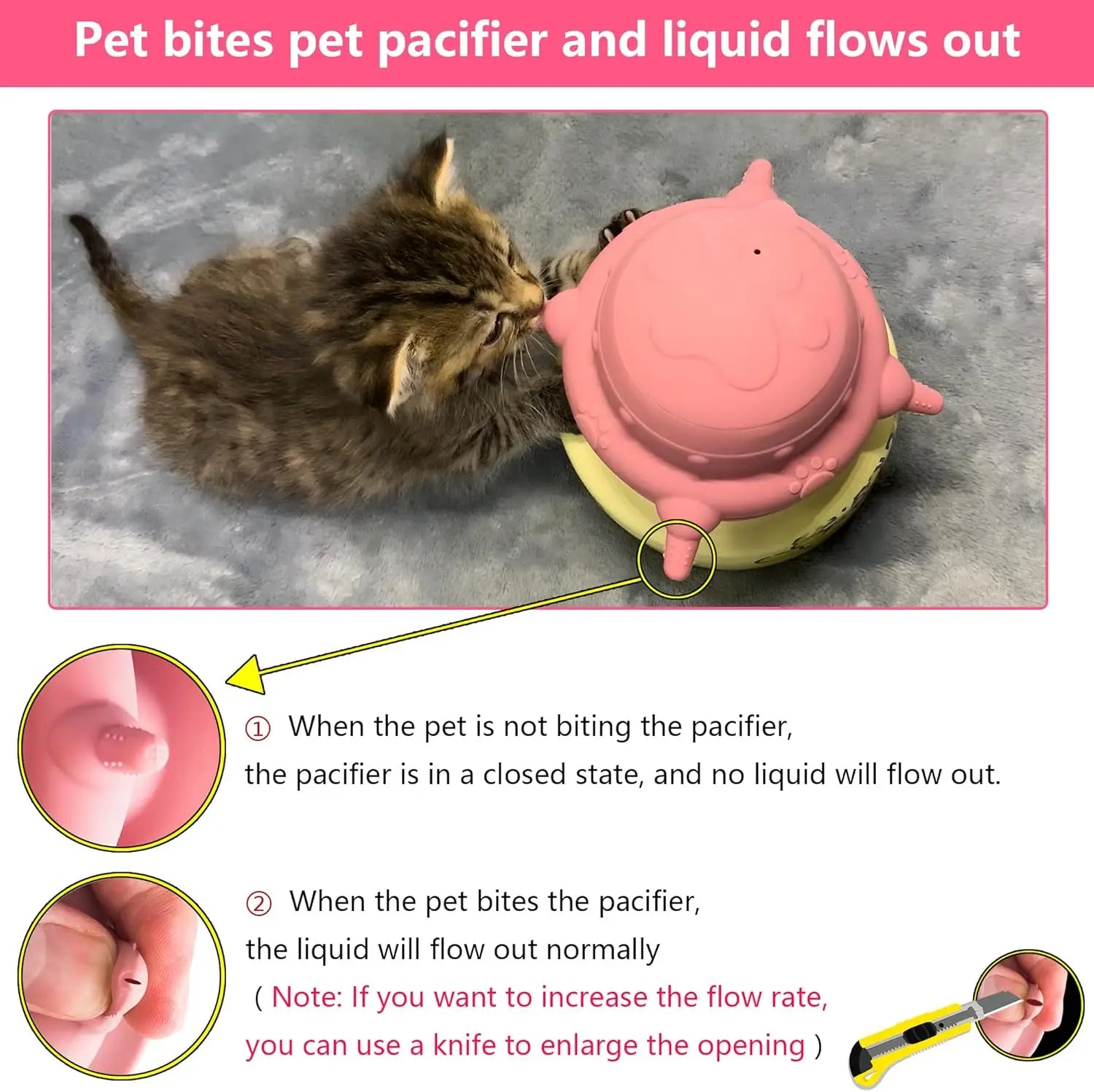 Newborn Puppy and Kitten Feeder – Tigela de Leite para Filhotes (4 Bicos)
